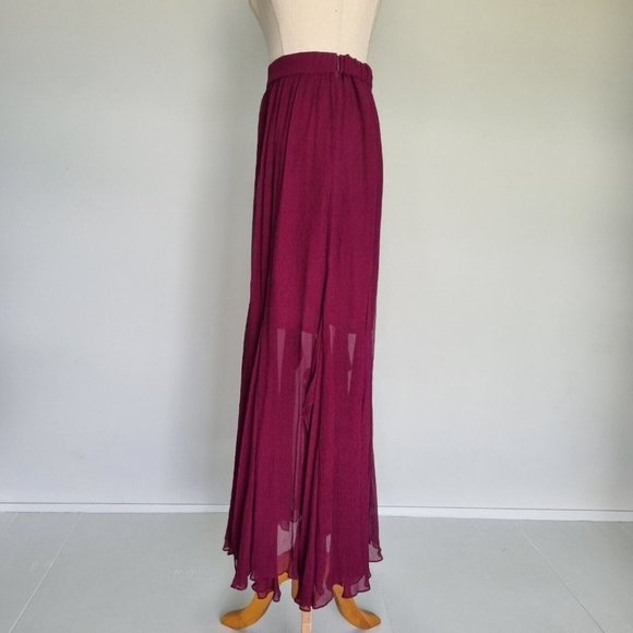 Sass & Bide The Vault Purple Microspot Silk Maxi Skirt Size XS - Picture 3 of 10